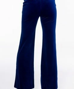 NIGHT MOVES VELVET WIDE LEG TROUSER -FINESSE-shop night moves velvet wide leg trouser royal blue 7 7