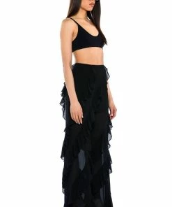 NINA RUFFLE TROUSER -FINESSE-shop nina ruffle trouser black 5 5