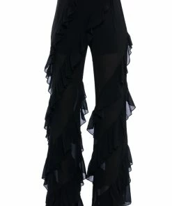 NINA RUFFLE TROUSER -FINESSE-shop nina ruffle trouser black 6 6