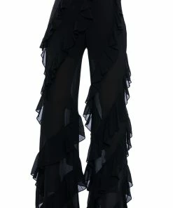 NINA RUFFLE TROUSER -FINESSE-shop nina ruffle trouser black 8 8