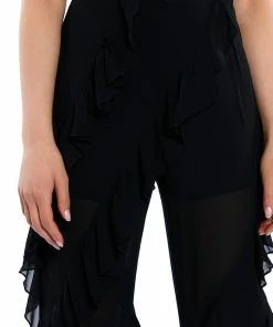 NINA RUFFLE TROUSER -FINESSE-shop nina ruffle trouser black 9 9