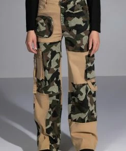 NO HEART PATCHWORK CAMO PANT