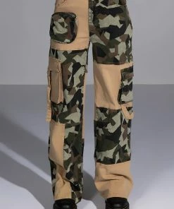 NO HEART PATCHWORK CAMO PANT 10 NO HEART PATCHWORK CAMO PANT -FINESSE-shop no heart patchwork camo pant brown multi 3 3