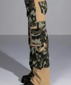 NO HEART PATCHWORK CAMO PANT 12 NO HEART PATCHWORK CAMO PANT -FINESSE-shop no heart patchwork camo pant brown multi 5 5