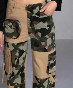 NO HEART PATCHWORK CAMO PANT 14 NO HEART PATCHWORK CAMO PANT -FINESSE-shop no heart patchwork camo pant brown multi 7 7
