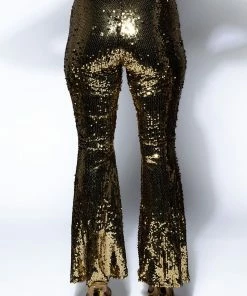 NO RISK NO FUN SEQUIN FLARE PANT 12 NO RISK NO FUN SEQUIN FLARE PANT -FINESSE-shop no risk no fun sequin flare pant gold 6 6
