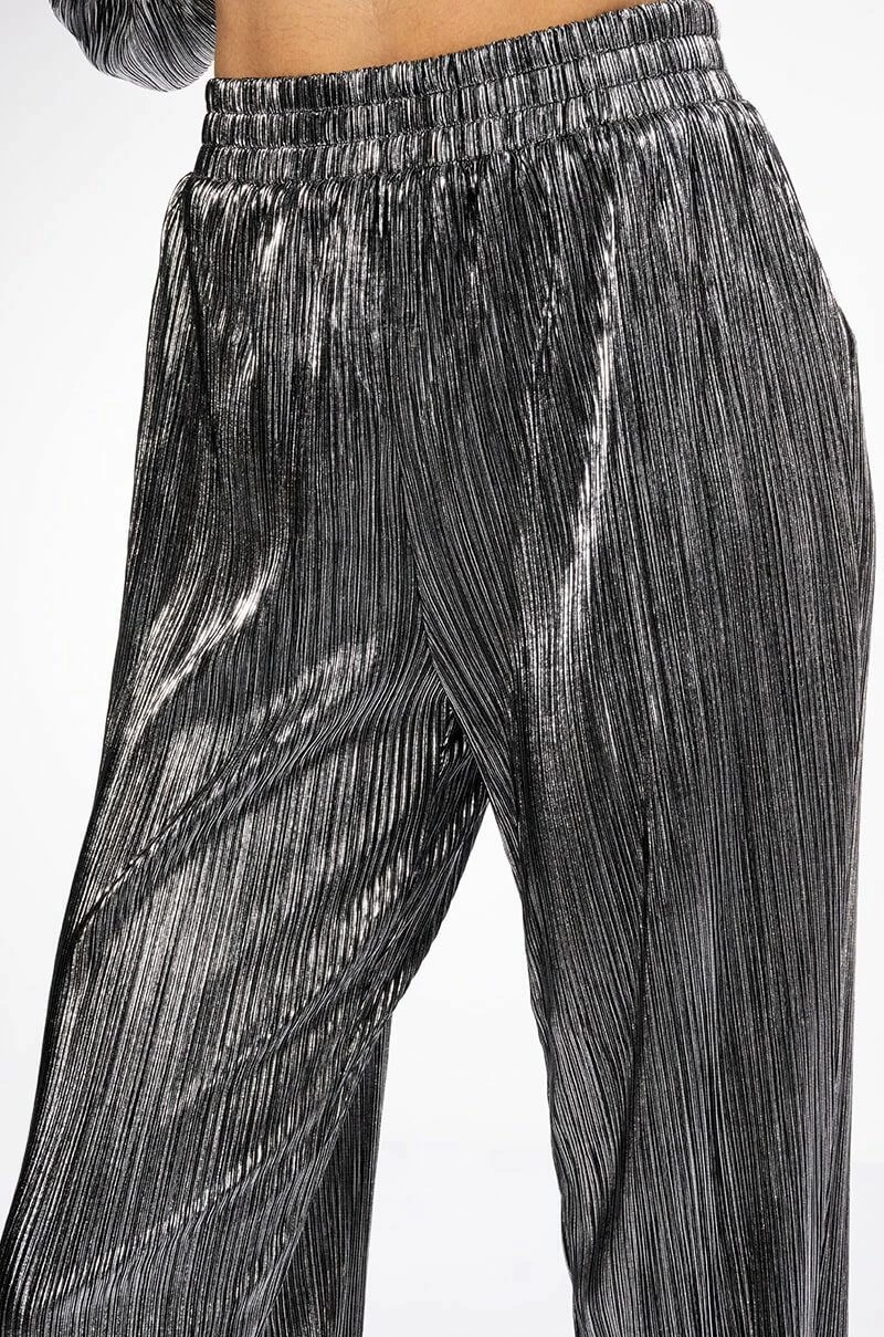 NOEL PLEATED METALLIC PALAZZO PANT 6 NOEL PLEATED METALLIC PALAZZO PANT - Image 6