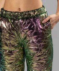 NOT A CARE METALLIC QUILTED PANT -FINESSE-shop not a care metallic quilted pant black 8 8