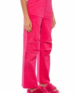FINESSE-shop -FINESSE-shop not a secret relaxed corduroy pants pink 2 2