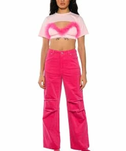 NOT A SECRET RELAXED CORDUROY PANTS 10 NOT A SECRET RELAXED CORDUROY PANTS -FINESSE-shop not a secret relaxed corduroy pants pink 3 3