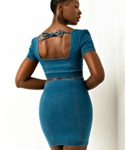 NOT IN THAT WAY DENIM MINI SKIRT -FINESSE-shop not in that way denim mini skirt blue 3c1