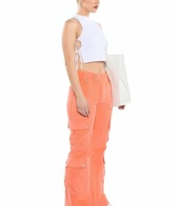 NOTHING BUT TIME CORDUROY CARGO PANT -FINESSE-shop nothing but time corduroy cargo pant orange 4 4