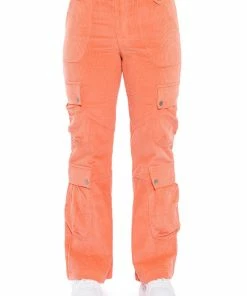 NOTHING BUT TIME CORDUROY CARGO PANT -FINESSE-shop nothing but time corduroy cargo pant orange 5 5