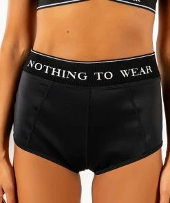 NOTHING TO WEAR HIGH WAISTED BOOTY SHORT 14 NOTHING TO WEAR HIGH WAISTED BOOTY SHORT -FINESSE-shop nothing to wear high waisted booty short black 7 7