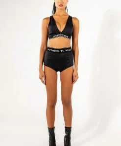 NOTHING TO WEAR HIGH WAISTED BOOTY SHORT 15 NOTHING TO WEAR HIGH WAISTED BOOTY SHORT -FINESSE-shop nothing to wear high waisted booty short black 8 8