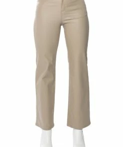 OFF DUTY FAUX LEATHER COATED STRAIGHT LEG PANT 12 OFF DUTY FAUX LEATHER COATED STRAIGHT LEG PANT -FINESSE-shop off duty faux leather coated straight leg pant light brown 5 5