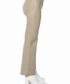 OFF DUTY FAUX LEATHER COATED STRAIGHT LEG PANT 13 OFF DUTY FAUX LEATHER COATED STRAIGHT LEG PANT -FINESSE-shop off duty faux leather coated straight leg pant light brown 6 6