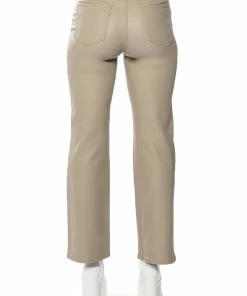 OFF DUTY FAUX LEATHER COATED STRAIGHT LEG PANT 14 OFF DUTY FAUX LEATHER COATED STRAIGHT LEG PANT -FINESSE-shop off duty faux leather coated straight leg pant light brown 7 7