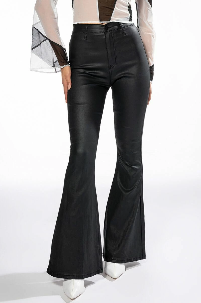 **TALL** ON DUTY VEGAN LEATHER HIGH RISE FLARE PANTS 1 **TALL** ON DUTY VEGAN LEATHER HIGH RISE FLARE PANTS