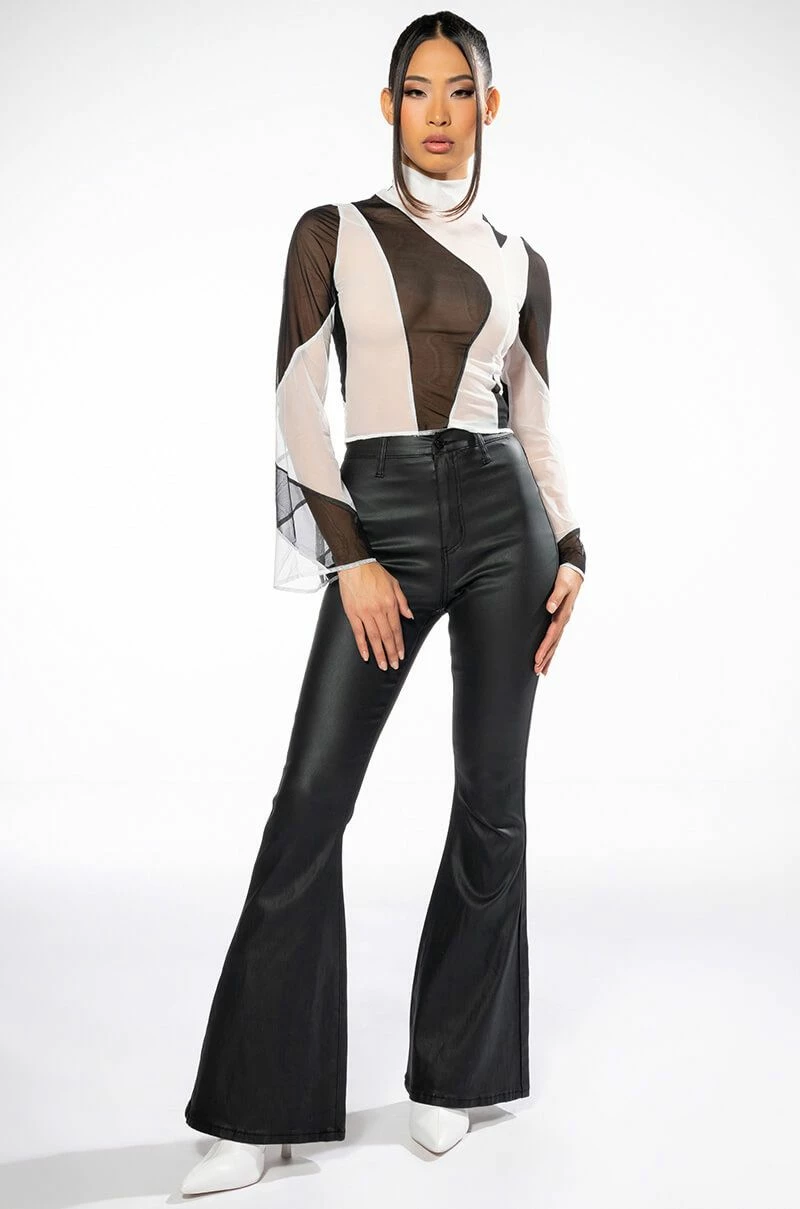 **TALL** ON DUTY VEGAN LEATHER HIGH RISE FLARE PANTS 2 **TALL** ON DUTY VEGAN LEATHER HIGH RISE FLARE PANTS - Image 2