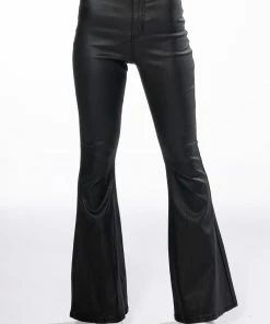 **TALL** ON DUTY VEGAN LEATHER HIGH RISE FLARE PANTS 10 **TALL** ON DUTY VEGAN LEATHER HIGH RISE FLARE PANTS -FINESSE-shop on duty vegan leather high rise flare pants long inseam black 4 4