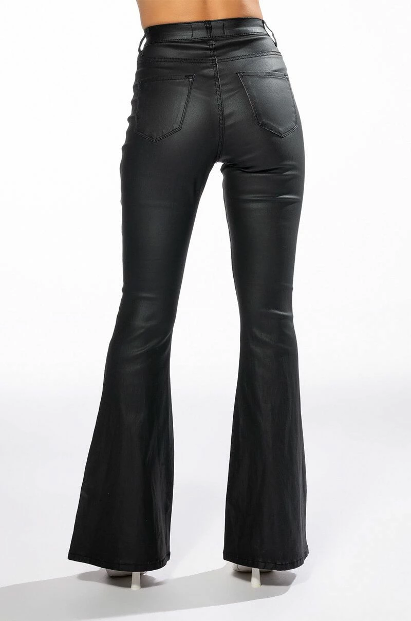 **TALL** ON DUTY VEGAN LEATHER HIGH RISE FLARE PANTS 6 **TALL** ON DUTY VEGAN LEATHER HIGH RISE FLARE PANTS - Image 6