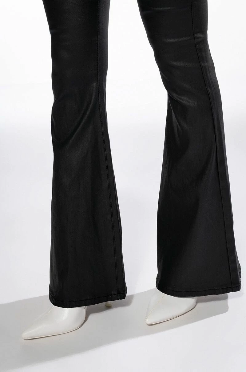 **TALL** ON DUTY VEGAN LEATHER HIGH RISE FLARE PANTS 7 **TALL** ON DUTY VEGAN LEATHER HIGH RISE FLARE PANTS - Image 7