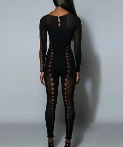ON ONE SEAMLESS CUT OUT CATSUIT -FINESSE-shop on one seamless cut out catsuit black 4 4