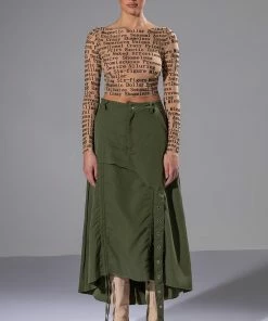 ON THE GO CINCHED OLIVE MIDI SKIRT 12 ON THE GO CINCHED OLIVE MIDI SKIRT -FINESSE-shop on the go cinched olive midi skirt olive 4 4