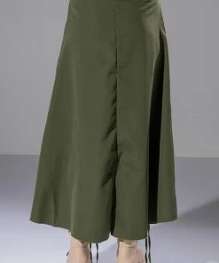 ON THE GO CINCHED OLIVE MIDI SKIRT 16 ON THE GO CINCHED OLIVE MIDI SKIRT -FINESSE-shop on the go cinched olive midi skirt olive 8 8