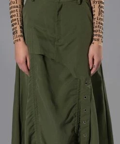 ON THE GO CINCHED OLIVE MIDI SKIRT 17 ON THE GO CINCHED OLIVE MIDI SKIRT -FINESSE-shop on the go cinched olive midi skirt olive 9 9