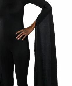 ON TOP DRAMATIC SLEEVE CATSUIT -FINESSE-shop on top dramatic sleeve catsuit black 11 11