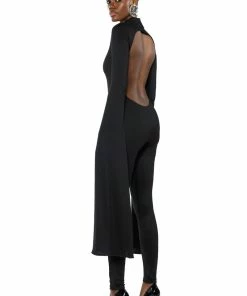 ON TOP DRAMATIC SLEEVE CATSUIT -FINESSE-shop on top dramatic sleeve catsuit black 8 8