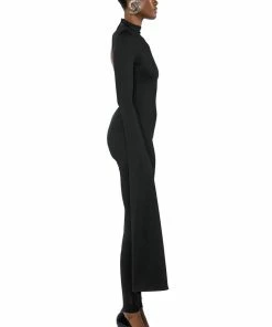 ON TOP DRAMATIC SLEEVE CATSUIT -FINESSE-shop on top dramatic sleeve catsuit black 9 9