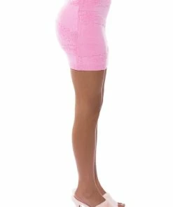 ON WEDNESDAYS COZY KNIT SKIRT -FINESSE-shop on wednesdays cozy knit skirt light pink 8 8 c1