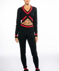 ONE LOVE STRIPE SWEATER LEGGING -FINESSE-shop one love stripe sweater legging red multi 9 9