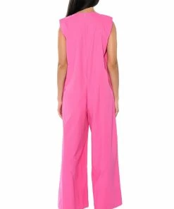 PAINT THE TOWN WIDE LEG JUMPSUIT -FINESSE-shop paint the town wide leg jumpsuit pink 4 4