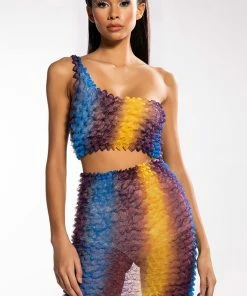 PALOMA TEXTURED MINI SKIRT -FINESSE-shop paloma textured mini skirt blue multi 3 3