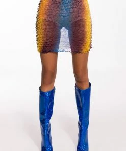 PALOMA TEXTURED MINI SKIRT -FINESSE-shop paloma textured mini skirt blue multi 6 6