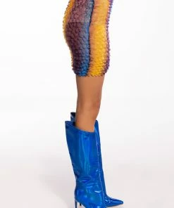 PALOMA TEXTURED MINI SKIRT -FINESSE-shop paloma textured mini skirt blue multi 7 7