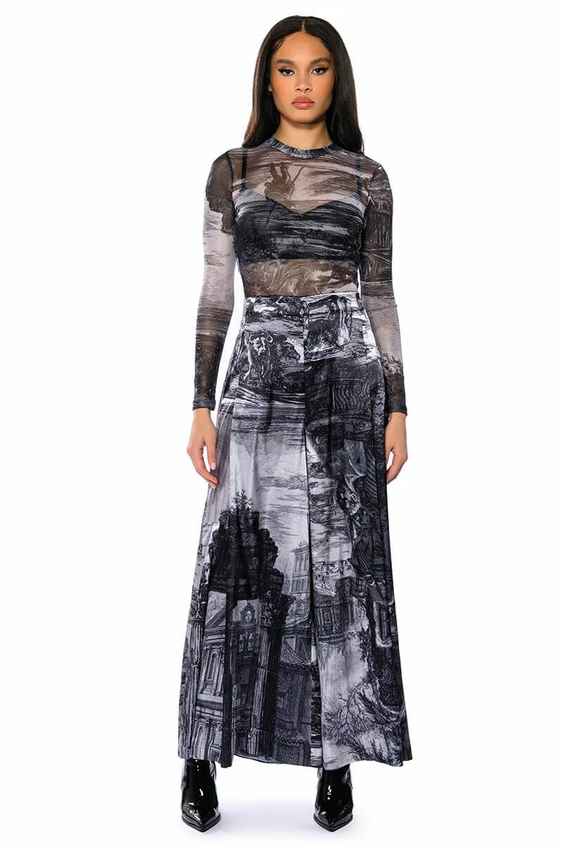 PARADISE ABSTRACT WIDE LEG PANT 3 PARADISE ABSTRACT WIDE LEG PANT - Image 3