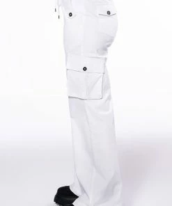 PARKER WIDE LEG CARGO PANTS 10 PARKER WIDE LEG CARGO PANTS -FINESSE-shop parker wide leg cargo pants white 4 4