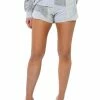 PATCHWORK SHADES OF GREY FAUX LEATHER SHORTS