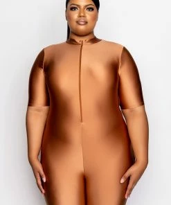 PLUS ON MY TIME MOCK NECK ROMPER -FINESSE-shop plus on my time mock neck romper mauve 4 4