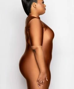 PLUS ON MY TIME MOCK NECK ROMPER -FINESSE-shop plus on my time mock neck romper mauve 5 5