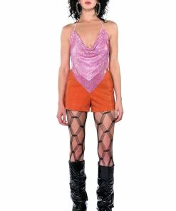 POP STAR SHINE BRIGHT RHINESTONE HOT SHORT IN ORANGE 24 POP STAR SHINE BRIGHT RHINESTONE HOT SHORT IN ORANGE -FINESSE-shop pop star shine bright rhinestone hot short in orange orange 8 8 c1