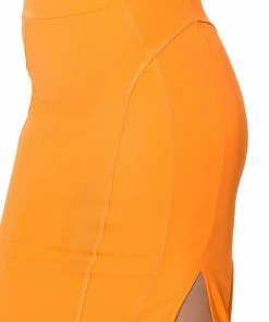 PRETTY GIRL DOUBLE SLIT MAXI SKIRT 13 PRETTY GIRL DOUBLE SLIT MAXI SKIRT -FINESSE-shop pretty girl double slit maxi skirt orange 7 7