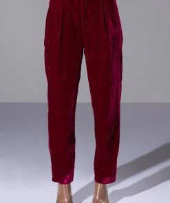 PRETTY IN VELVET TROUSER -FINESSE-shop pretty in velvet trouser fuchsia 3 3