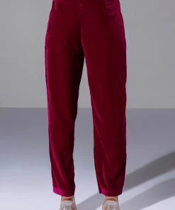 PRETTY IN VELVET TROUSER -FINESSE-shop pretty in velvet trouser fuchsia 5 5