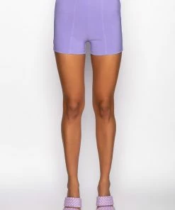 PRETTY THOUGHTS HIGH WAIST SHORT -FINESSE-shop pretty thoughts high waist short light purple 3 3